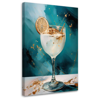 Lærred print, Cocktailglas drink bar