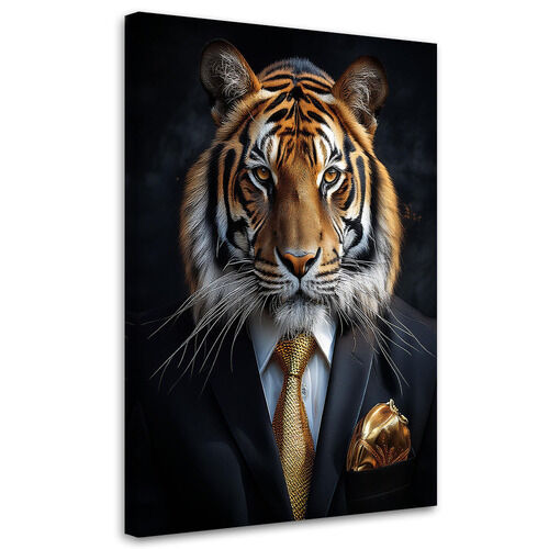 Lærred print, Tigerdyr i kostumer