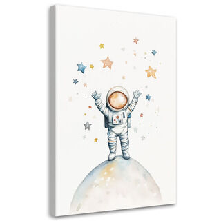 Lærred print, Astronaut Stjerner Boho