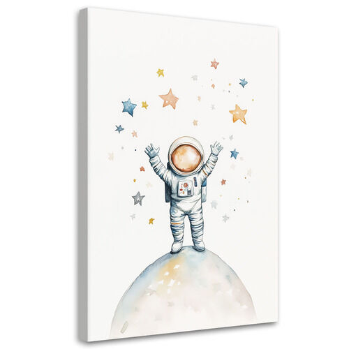 Lærred print, Astronaut Stjerner Boho