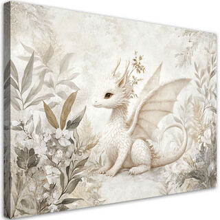 Lærred print, Lille drage Blomster Planter