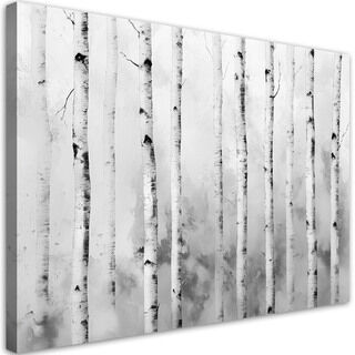 Lærred print, Birke skov landskab natur