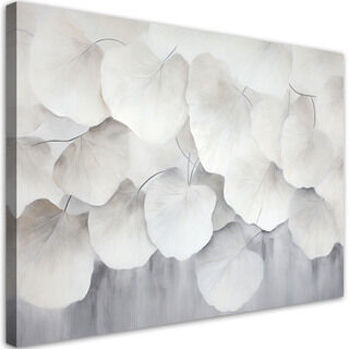 Lærred print, Boho blade ginkgo natur beton boho
