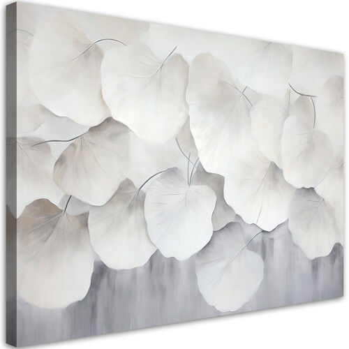 Lærred print, Boho blade ginkgo natur beton boho