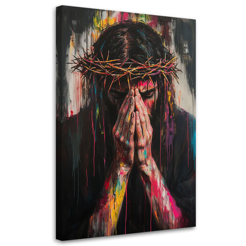 Lærred print, Jesus med tornekrone