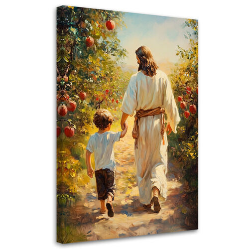 Lærred print, Går med Jesus