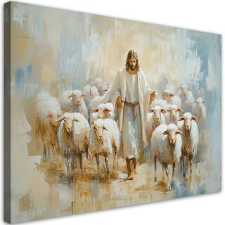Lærred print, Jesus den gode hyrde