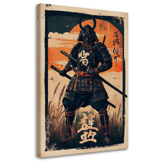 Lærred print, Japansk samurai