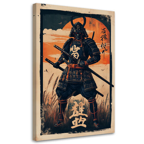 Lærred print, Japansk samurai
