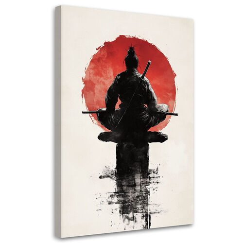 Lærred print, Japansk samurai kriger
