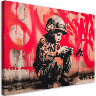 Lærred print, Soldatdreng Street Art