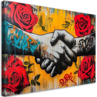 Lærred print, Håndtryk Gadekunst Banksy