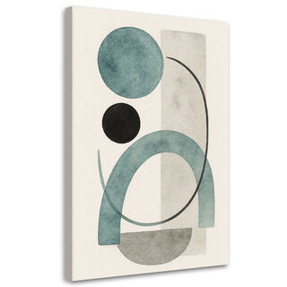 Lærred print, Geometriske former Akvarel