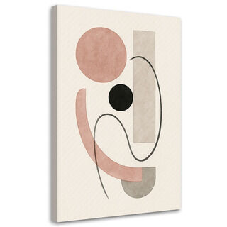 Lærred print, Geometriske former Abstraktion Pastel Minimalisme