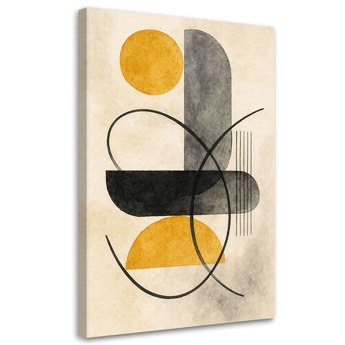 Lærred print, Geometri abstraktion beige minimalisme