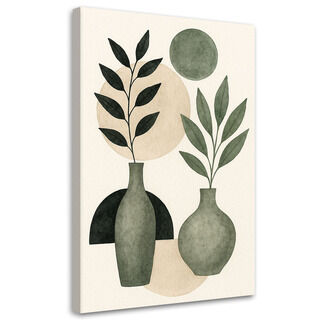 Lærred print, Vaser Blade Minimalisme Grøn Natur