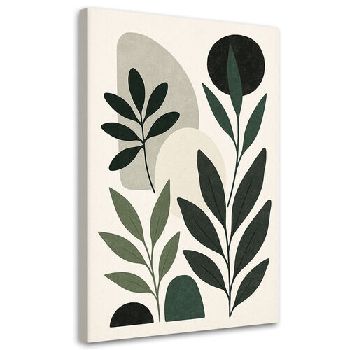 Lærred print, Grønne blade Minimalisme Abstraktion