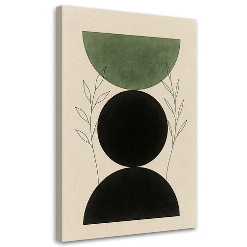 Lærred print, Geometriske figurer Planter Minimalisme Grønne planter