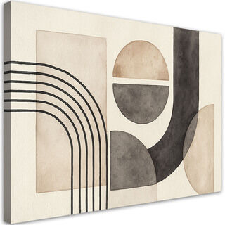 Lærred print, Geometriske former Akvarel
