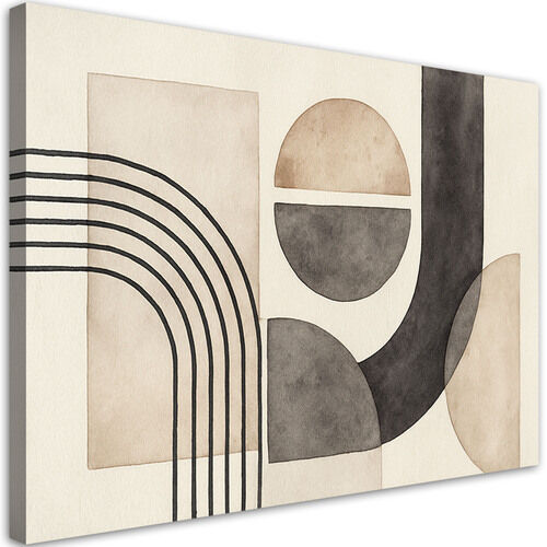 Lærred print, Geometriske former Akvarel