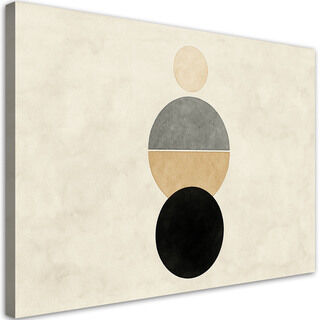 Lærred print, Geometriske former Minimalisme Beige