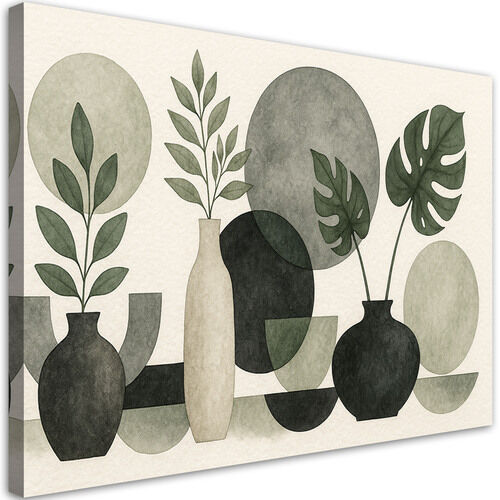 Lærred print, Blomster Blade Minimalisme Grøn Natur