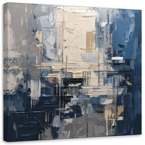 Lærred print, Geometrisk abstrakt Pastelmaling