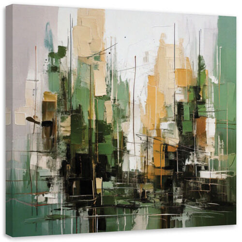 Lærred print, By abstrakt grøn