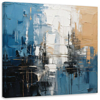Lærred print, Abstrakt by blå