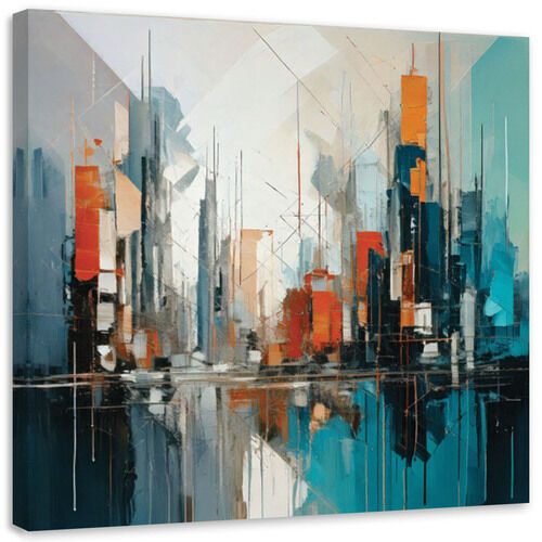 Lærred print, Abstrakt byarkitektur