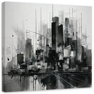 Lærred print, By abstrakt grå moderne