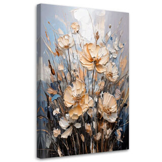 Lærred print, Blomster Print Pastel Buket Akvarel
