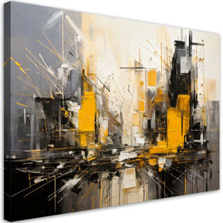 Lærred print, Abstrakt by beige gul