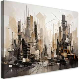 Lærred print, By abstrakt beige