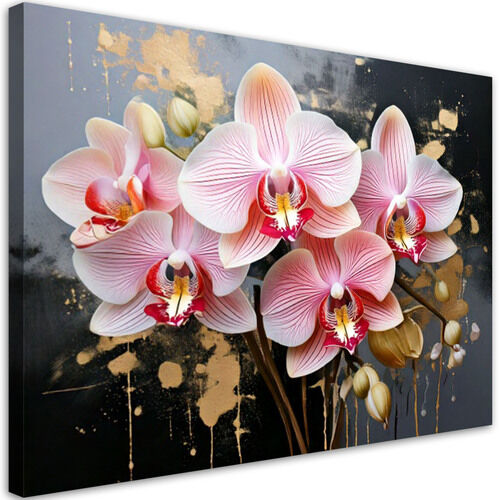 Lærred print, Orkidé orkidé lyserøde blomster