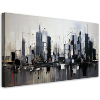 Lærred print, By abstrakt grå arkitektur
