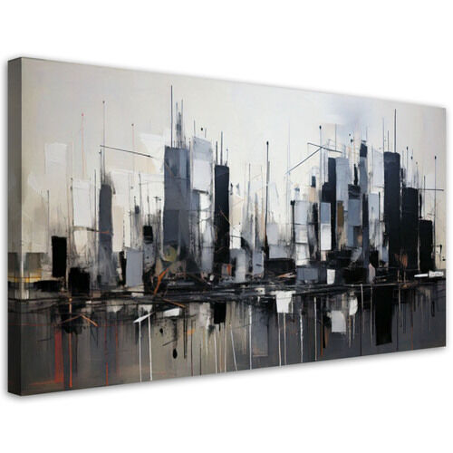 Lærred print, By abstrakt grå arkitektur