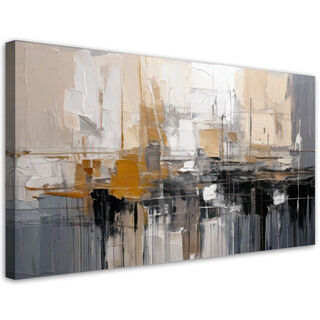 Lærred print, Abstrakt komposition beige