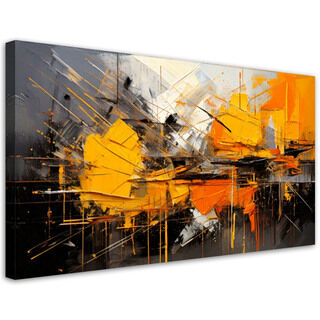 Lærred print, Geometrisk abstrakt orange