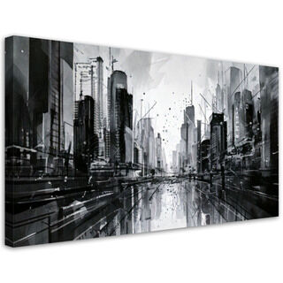 Lærred print, By arkitektur abstrakt bygninger