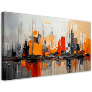 Lærred print, By abstrakt orange