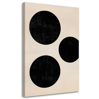 Lærred print, Cirkler Minimalisme Abstrakt Beige