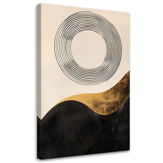 Lærred print, Cirkel Linjer Abstrakt