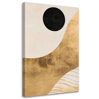 Lærred print, Abstrakt minimalisme Guld
