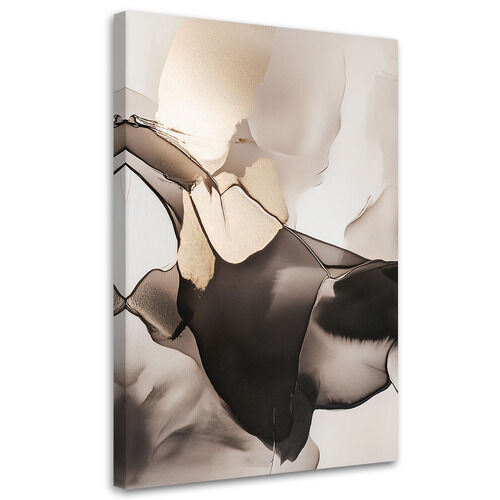 Lærred print, 3D Abstrakt Beige Brun Moderne