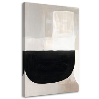 Lærred print, Geometrisk abstrakt minimalisme Grå