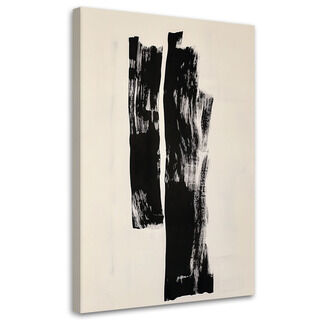 Lærred print, Lodrette former Abstrakt Sort
