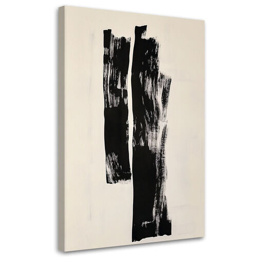 Lærred print, Lodrette former Abstrakt Sort