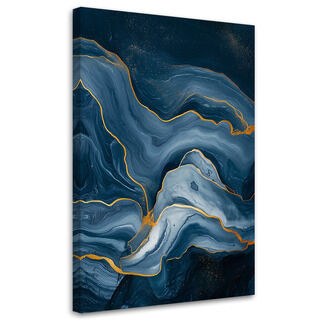 Lærred print, Marine Abstrakt Sten Glamour