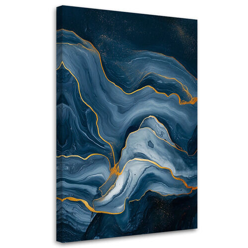 Lærred print, Marine Abstrakt Sten Glamour